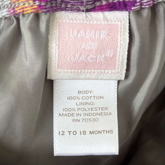 •Janie and Jack• Plaid Lined Skirt with Pleats - Size 12-18 Months - Picture 2 of 6